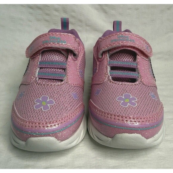 Disney Princess Toddler Pink Light Up Athletic Sneakers Size 7c Kids Shoes - Picture 5 of 12